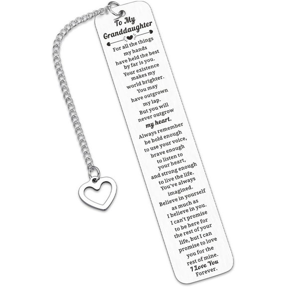 Granddaughter Gifts from Grandma, to My Granddaughter Bookmark, Grandma Granddaughters Bookmark Gifts, College Girl Gift Ideas, Christmas Stocking Stuffers Birthday Gift for Granddaughters from Nana