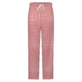 thumbnail image 5 of Red Gingham Check Winter Female Pants Flannel High Waist Women Pants Lady Warm Straight Leg Plush Trousers, 5 of 7