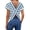 5# Blue, variant on Women's Backless Open Back Cut Out Tops Round Neck Short Sleeve Tee Casual Workout T-Shirt White S