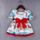 thumbnail image 1 of Falda con lazo grande con estampado de Papá Noel para niños de Navidad, vestido para niñas pequeñas y medianas, 1 of 6
