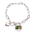 thumbnail image 1 of Planta hoja Lotus Lake Pulsera de cadena de corazón joyería encanto moda, 1 of 3