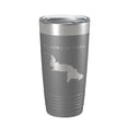 thumbnail image 1 of Pentwater Lake Map Tumbler Travel Mug Insulated Laser Engraved Coffee Cup Michigan 20 oz Dark Gray, 1 of 1