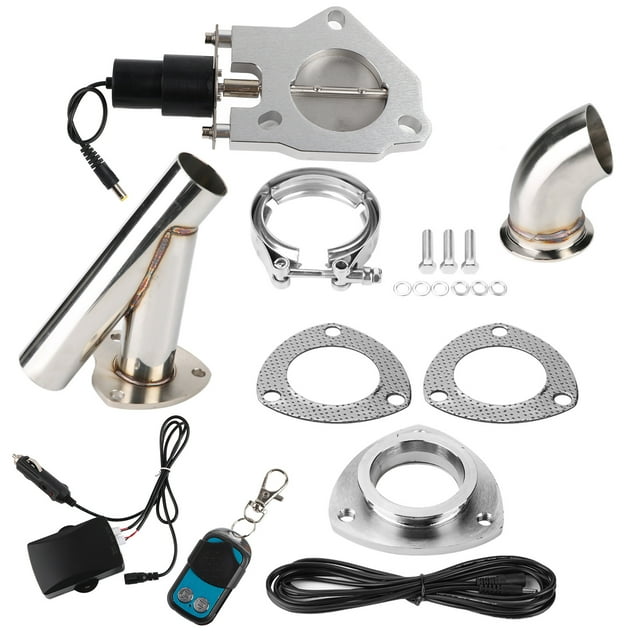 Kit de corte de escape para modificación de coche con tubo en Y de acero inoxidable de 2,5 pulgadas y control remoto
