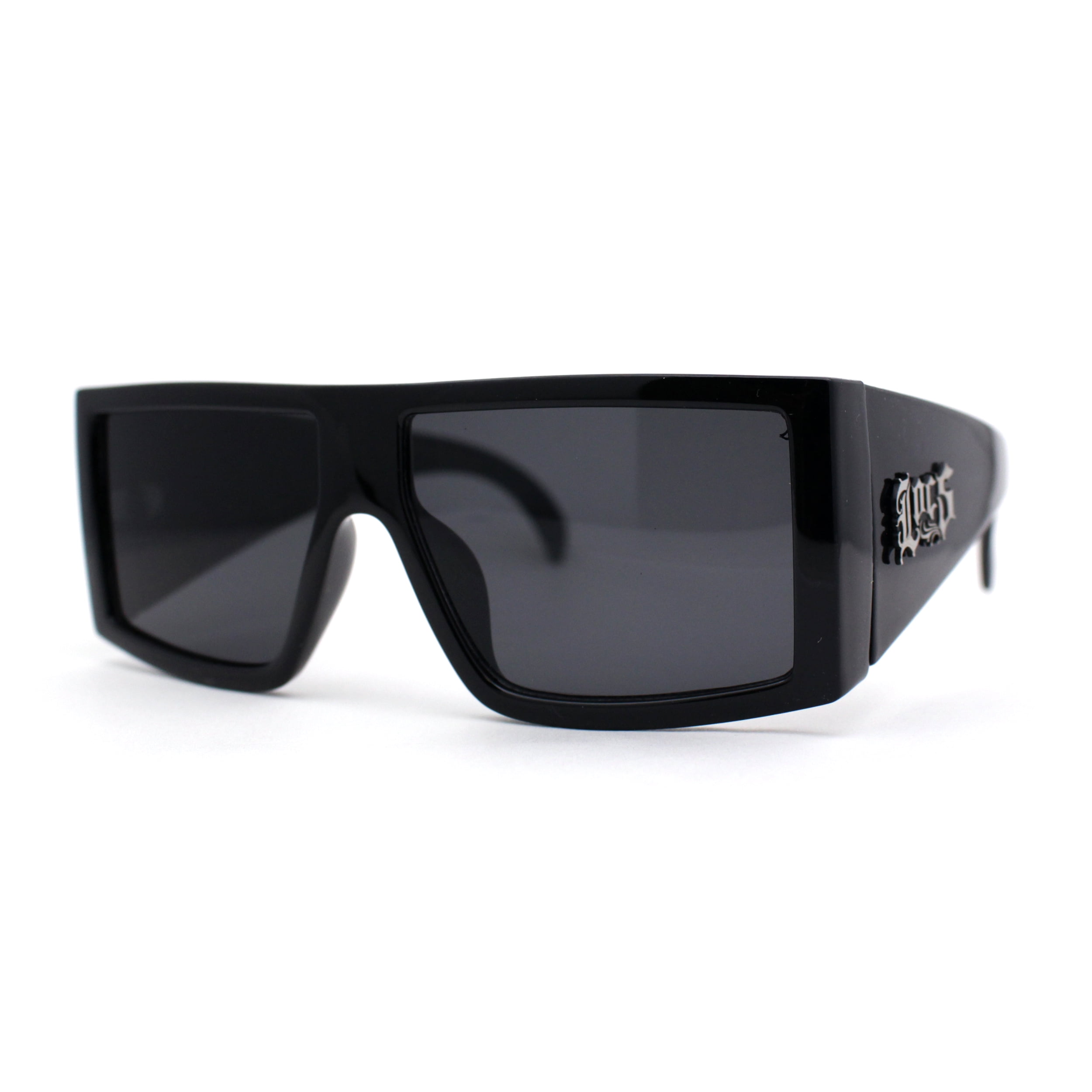 Locs Mens Thick Temple Half Rim Squared Rectangle Gangster All