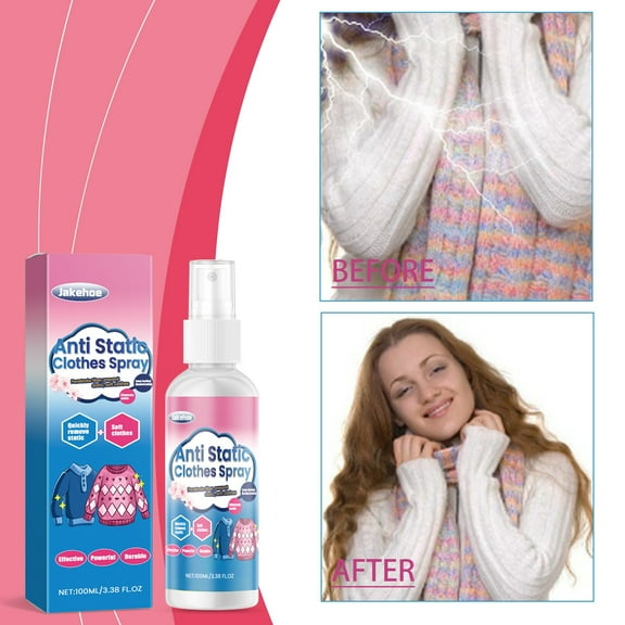 WZXPWT Static Remover Spray, Instant Static Elimination for Clothes, Long-Lasting Anti-Static Protection, Portable Fabric Friendly Static Guard, Comfort Enhancement for All Fabrics