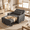 Dark Gray, variant on Asofer 3-in-1 Convertible Futon Sofa Bed Chair, Adjustable Backrest Linen Futon Couch Bed, Multi-Functional Space Saving Chair Bed Sleeper Sofa for Apartment Living Room Office, Dark Gray