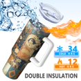 thumbnail image 5 of Modern 40oz Tumbler– Stainless Steel Insulated Tumbler with Handle and Straw, Large Capacity Travel Cup for Hot & Cold Drinks, 5 of 7