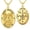 B, variant on Knights Templar Necklace for Men Women, 14K Gold Plated Double-Sided Full Armor of God Medal, Christian Crusader Protection Jewelry Gift