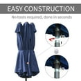 thumbnail image 4 of Outsunny Patio Umbrella 15' Steel Rectangular Outdoor Double Sided Market with base, Sun Protection & Easy Crank for Deck Pool Patio, Dark Blue, 4 of 8