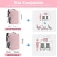 thumbnail image 5 of Mochila de Viaje 10 kg Avion 35L Grande Impermeable para Hombre y Mujer, Compartimento Laptop 15.6 pulgadas, Puerto USB Integrado, Maleta Mano Funcional, Práctica Equipaje Cabinas, Rosa, 5 of 8