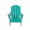 Westin Outdoor Patio Folding Adirondack Chair HDPE Plastic, Turquoise