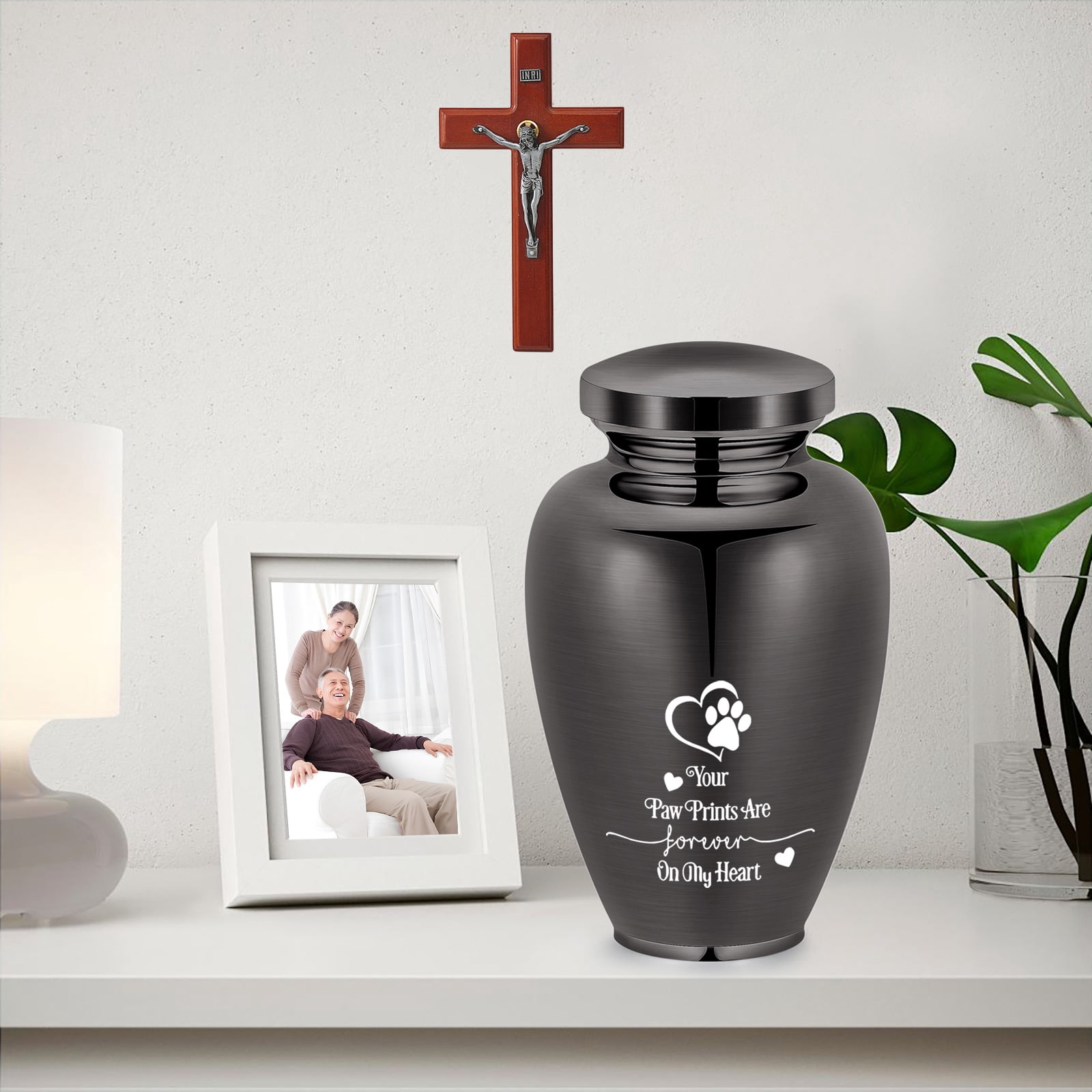 Personalize 14*24cm Your Paw Prints Are Forever in My Heart Stainless Steel Cremation Jewelry for Dog Cat Ashes Keepsake Pet Memory Urn Large Capacity