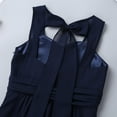 thumbnail image 3 of Alvivi Flower Girls Ruched Sleeveless Pageant Dress Wedding Party Chiffon Long Junior Bridesmaid Gown Navy Blue 6, 3 of 6