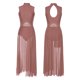 thumbnail image 3 of Mallas de gimnasia para mujer, ballet, danza, patinaje artístico, vestido de malla transparente con brillantes y diamantes de imitación, tutú de bailarina para adultos, ropa de baile, 3 of 5