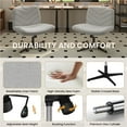 thumbnail image 4 of Yaheetech Fabric Swivel Desk Chair with No Arms and Extra Wide Seat, Light Gray, 4 of 7