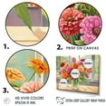 thumbnail image 3 of Designart "Zinnias In Farmhouse Still Life" Zinnias Floater Framed Canvas Prints, 3 of 5