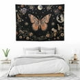 thumbnail image 3 of COMIO  Orange Butterfly Moon Flower Tapestry Boho Floral Plant Tapestries for Bedroom Aesthetic Tapastry's Wall Hanging Mandala Botanical Wall Tapestry for Living Room Dorm Yellow, 3 of 7
