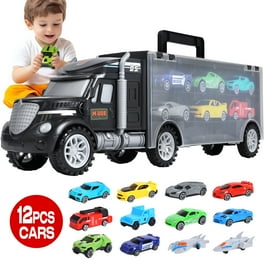 3 10 yrs Old Kids Toy Truck Transport Car Carrier Includes 12 Cars 28 Slots Accessories Walmart