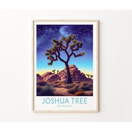 POSTER Joshua Tree California Travel Print Wall Art, Joshua Tree National Park Travel Poster, National Parks Traveler Gift-UNFRAMED
