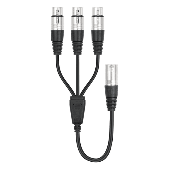 3Pin XLR Male to 3 Female Y Splitter Cable,XLR Splitter 1 Male to 3 Female Audio Cable for Mixer Microphone