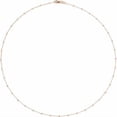 thumbnail image 2 of Auriga Fine Jewelry 14K Rose Gold Faceted Beaded Cable Chain Necklace for Women 16", 2 of 5