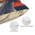 thumbnail image 3 of Goofa American Bald Eagle A Print Plush Throw Pillow Case, Soft Velvet with Hidden Zipper, Decorative Cushion Cover for Sofa, Bed, Car, and Home Décor-20"x30", 3 of 6