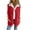 Red, variant on Women's Pocket Solid Color Sleeveless Cropped Fleece Button Vest Jacket Vest Coat for Fall and Winter, Short Style, Winter Clothes for Women,Beige,L