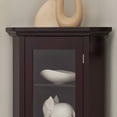 thumbnail image 4 of Kings Brand Furniture Corner Curio Storage Cabinet with Glass Door, Cherry, 4 of 6