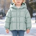 thumbnail image 5 of Jalioing Girls Winter Puffer Jacket Kids Lightweight Hooded Quilted Coat Fashion Thermal Quilted Outerwear with Pocket, 5 of 6