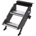 thumbnail image 3 of MOR ryde Entry Step STP-201 Gen 2; 2 Manual Folding Steps; Threshold Height Of 25 Inch To 29 Inch; With 9 Inch Rise; 500 Pound Capacity; Quick Release Hinge; Wide Top Step, 3 of 4