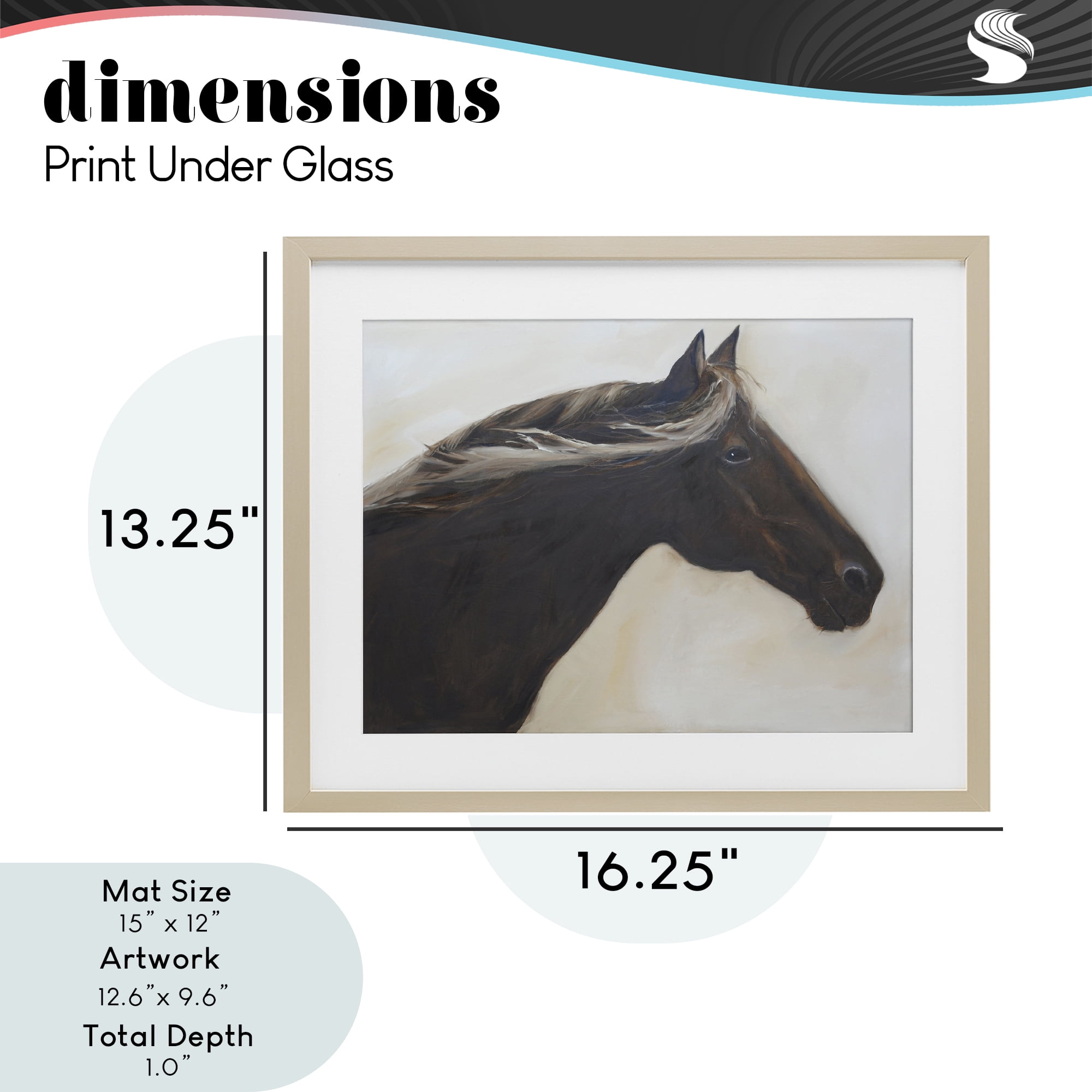 Stupell Industries The Mare In Profile Birch Framed Print Under Glass, design by Jadei Graphics