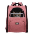thumbnail image 4 of Mochila transpirable para perro gato jinwen Rosado Transportín de viaje para mascotas, 4 of 8