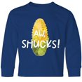 thumbnail image 3 of Inktastic Aw, Shucks Corn on the Cob Humor Long Sleeve Youth T-Shirt, 3 of 5