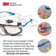 thumbnail image 5 of Gafas de seguridad 3M Virtua CCS, antivaho, lentes transparentes, marco azul, 5 of 6
