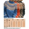 thumbnail image 2 of Frontwalk Ladies Sweater Winter Warm Jumper Tops Turtleneck Knitted Sweaters Women Knitwear Pullover Long Sleeve Red L, 2 of 2