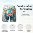 thumbnail image 4 of Kdxio Travel Around The World Print Men'S Swim Trunks With Compression Liner 7 Inch Inseam Quick Dry Swim Shorts, 4 of 7