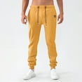 thumbnail image 2 of LNWUY Mens Casual Joggers Pants Cotton Drawstring Cargo Pants Hiking Outdoor Track Jogging Sweatpants Pants Yellow XXL, 2 of 8