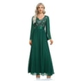thumbnail image 5 of Hvyesh Women's Sequin V-Neck Long Prom Dresses Cute Mesh Long Sleeve A-Line Gowns Cocktaill Party Long Dress Business Evening Gowns, 5 of 8