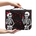 thumbnail image 2 of HELLHERO Skeleton Rose Print Bible Cover, Large Capacity PU Leather Church Bible Bag for Bible Study Prayer, Protective Bible Covers, 2 of 12