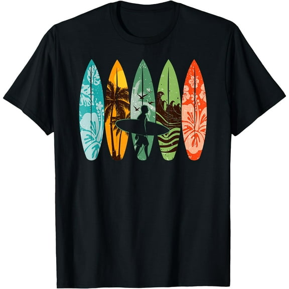 Surfboarder Hawaii Wave Surfing Surfboard Lover Beach Surfer Unisex T-Shirt for Men Women Kids Toddler