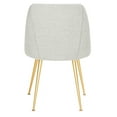thumbnail image 4 of SAFAVIEH Couture Foster Scandinavian Glam Upholstered Side Chair, Light Grey/Brass, 4 of 9