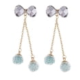 thumbnail image 2 of 2 Piezas de Adorno de Lazo de Cristal de con Adorno de Bola de Cristal Colgante de Borla para Ropa, Botones Decorativos, Pinzas para El Cabe azul claro Baoblaze Botones de adornos de cristal, 2 of 8