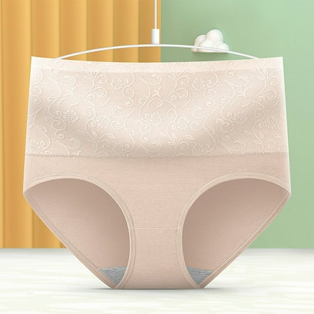 

KaLI_store Womens Underwear Women s Cotton Underwear High Waist Stretch Briefs Soft Underpants Breathable Ladies Panties
