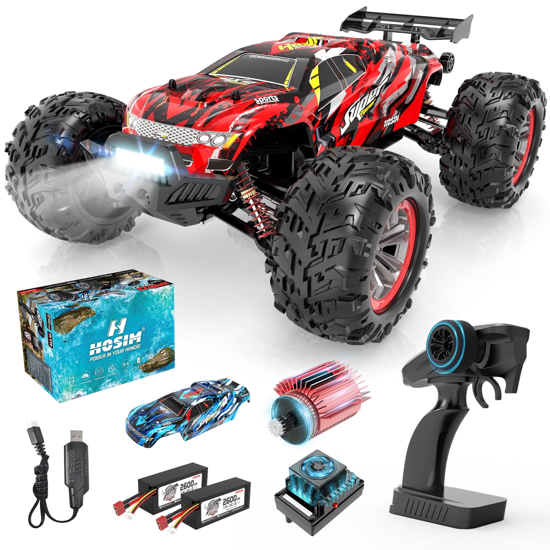 DEERC 9206E 1:10 Scale RC Cars,48+ KM/H Hobby Grade High