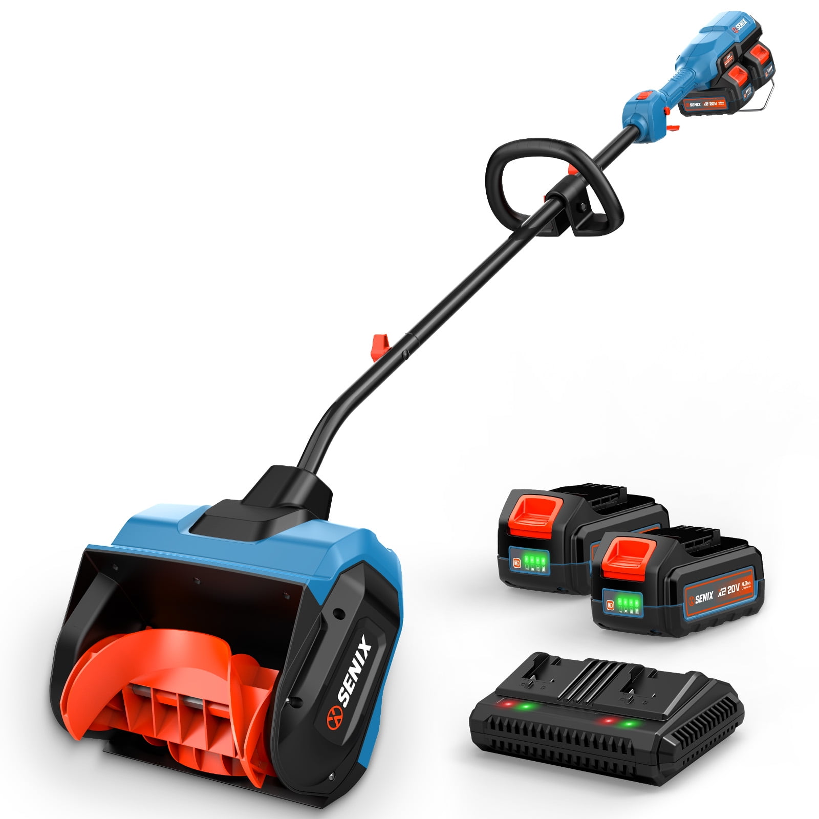 SENIX 40V 13-inch Electric Cordless Snow Shovel w/2*4Ah Batteries