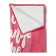 thumbnail image 2 of Saying Soft Flannel Fleece Blanket, You Can Change the World Girl Female Empowerment Feminist Text on Pink, Cozy Plush for Indoor and Outdoor Use, 50" x 70", Hot Pink Coral and White, by Ambesonne, 2 of 5