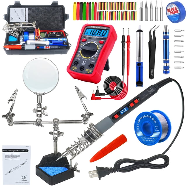 Kit de soldador KEPIOG 80 W eléctrico con temperatura ajustable