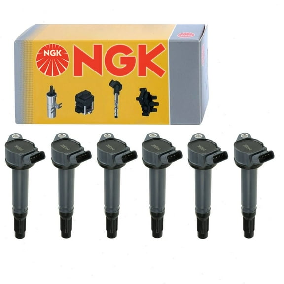 6 pc NGK Ignition Coils compatible with Toyota Tacoma 3.5L V6 2017