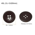 thumbnail image 2 of Uxcell Resin Sewing Buttons Round Flat 4-Hole Craft Buttons for Card Making Scrapbooking 10 Pcs Dark Brown 25mm, 2 of 5