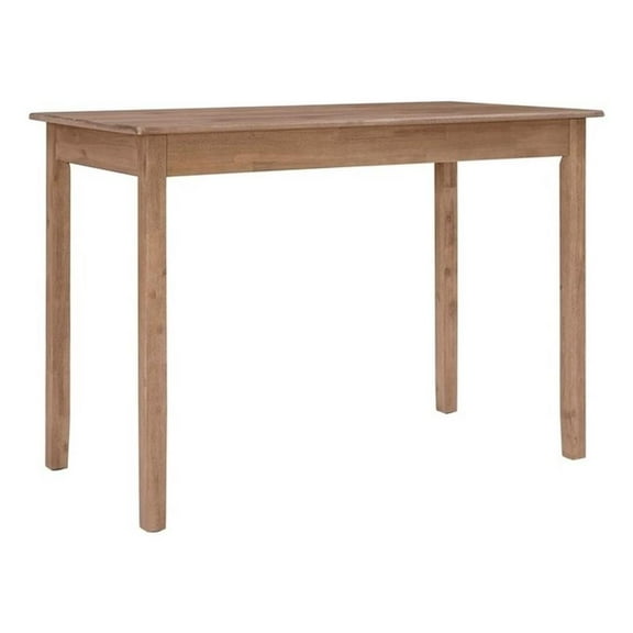 Maklaine Modern Transitional Wood Tavern Table in Washed Gray